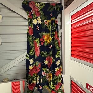 Floral strapless Maxi Dress